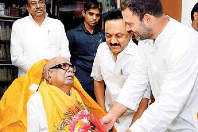 1. What was the relationship between Rahul Gandhi and Kalaignar M.K. Karunanidhi 2. How did Rahul Gandhi and Kalaignar M.K. Karunanidhi collaborate in Tamil Nadu politics 3. What were the key initiatives taken by Rahul Gandhi and Kalaignar M.K. Karunanidhi together 4. How did Rahul Gandhi’s visits to Tamil Nadu with Kalaignar M.K. Karunanidhi impact local politics 5. What were the main objectives of Rahul Gandhi and Kalaignar M.K. Karunanidhi’s political partnership 6. How did Rahul Gandhi and Kalaignar M.K. Karunanidhi address regional issues in Tamil Nadu 7. What were the significant events involving Rahul Gandhi and Kalaignar M.K. Karunanidhi 8. How did the alliance between Rahul Gandhi and Kalaignar M.K. Karunanidhi affect their political parties 9. What was the public response to the political activities of Rahul Gandhi and Kalaignar M.K. Karunanidhi 10. How did Rahul Gandhi and Kalaignar M.K. Karunanidhi work together on development projects in Tamil Nadu