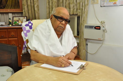 1. What were the major contributions of M.K. Karunanidhi to Tamil Nadu? 2. How did M.K. Karunanidhi influence Tamil Nadu politics? 3. What are M.K. Karunanidhi's achievements in Tamil literature and cinema? 4. What social welfare programs were introduced during M.K. Karunanidhi's tenure? 5. How did M.K. Karunanidhi's leadership shape the Dravida Munnetra Kazhagam (DMK)? 6. What was the impact of M.K. Karunanidhi's policies on Tamil Nadu's regional identity? 7. How did M.K. Karunanidhi interact with other political leaders and rivals? 8. What were M.K. Karunanidhi's major political alliances and rivalries? 9. How did M.K. Karunanidhi address issues of social justice and inequality? 10. What was M.K. Karunanidhi's role in Tamil Nadu's development and modernization?
