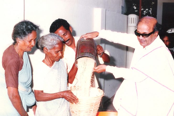1. What was the 'One kg rice for one rupee' scheme introduced by Karunanidhi 2. How did Karunanidhi implement the 'one rupee per kg rice' program in Tamil Nadu 3. What were the objectives of Karunanidhi's 'One kg rice for one rupee' initiative 4. How did Karunanidhi's rice subsidy scheme benefit Tamil Nadu residents 5. What impact did the 'one rupee rice' program have on the economy of Tamil Nadu 6. When was the 'One kg rice for one rupee' scheme introduced by Former Chief Minister Karunanidhi 7. What challenges were faced in implementing Karunanidhi's 'one rupee rice' policy 8. How did the 'one kg rice for one rupee' scheme influence other welfare programs in Tamil Nadu 9. What was the public response to Karunanidhi's rice subsidy program 10. What are the long-term effects of Karunanidhi’s 'One kg rice for one rupee' policy